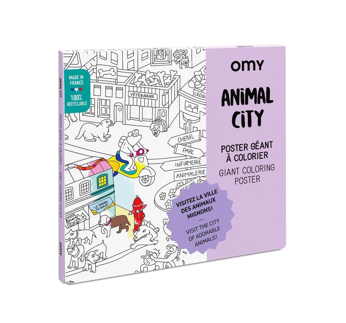 OMY: Livro de colorir gigante mundo animal