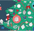 Omy: póster de mosaico de árboles de Navidad