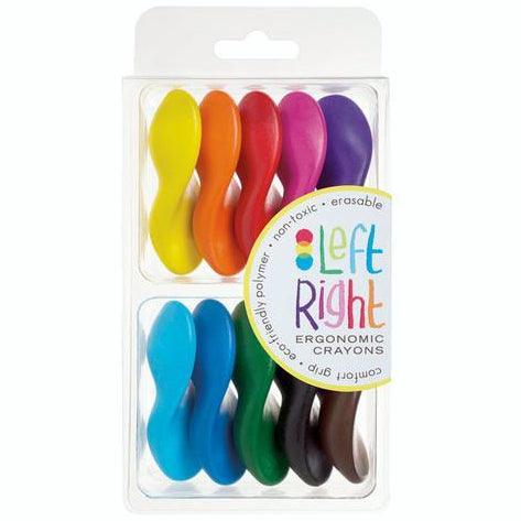Ooly: Left Right ergonomic pigtail crayons - Kidealo