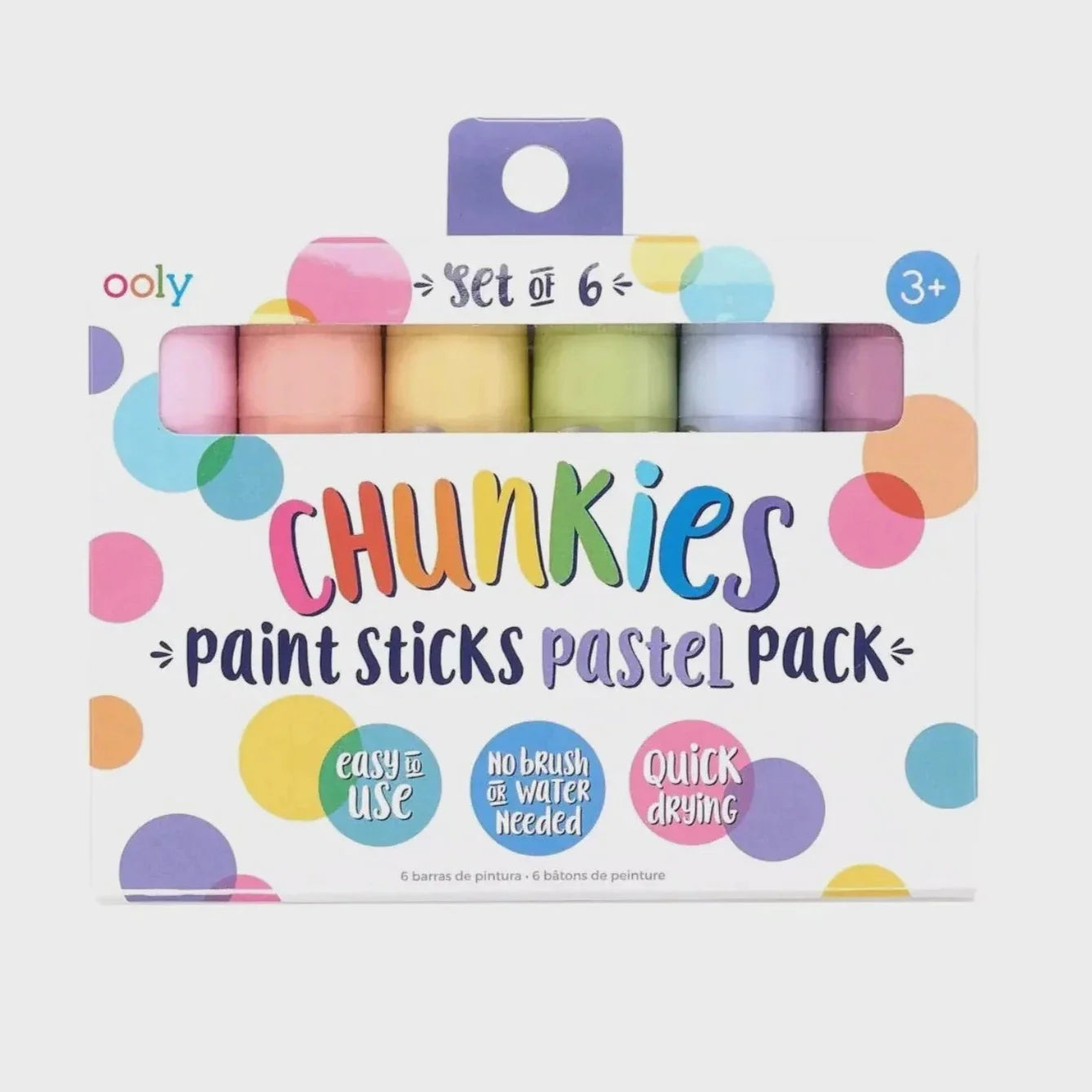 OOLY: Chunkies Paint Sticks Pastel Paints 6 PC.