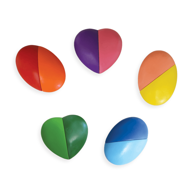 Ooly: Two-color crayons Hearts