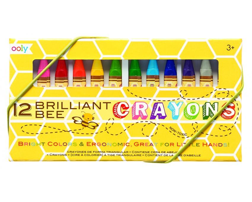 Ooly: Crayons de bougies d'abeilles brillantes 12 couleurs