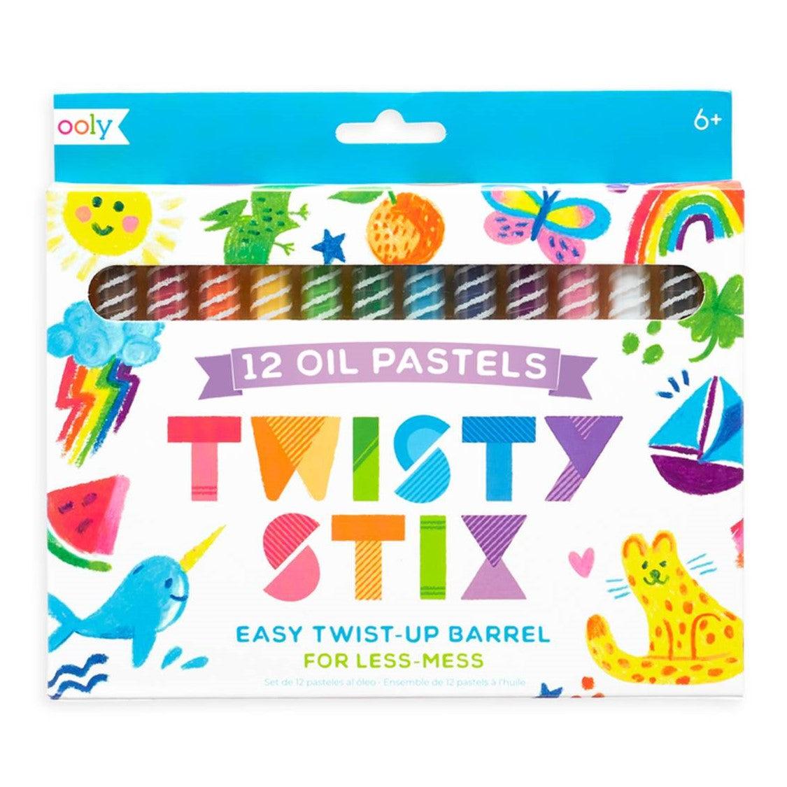 Ooly: Twisty Stix Oil Pastéis 12 cores