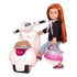 Our Generation: Scooter for doll with basket and helmet Ride Along Scooter