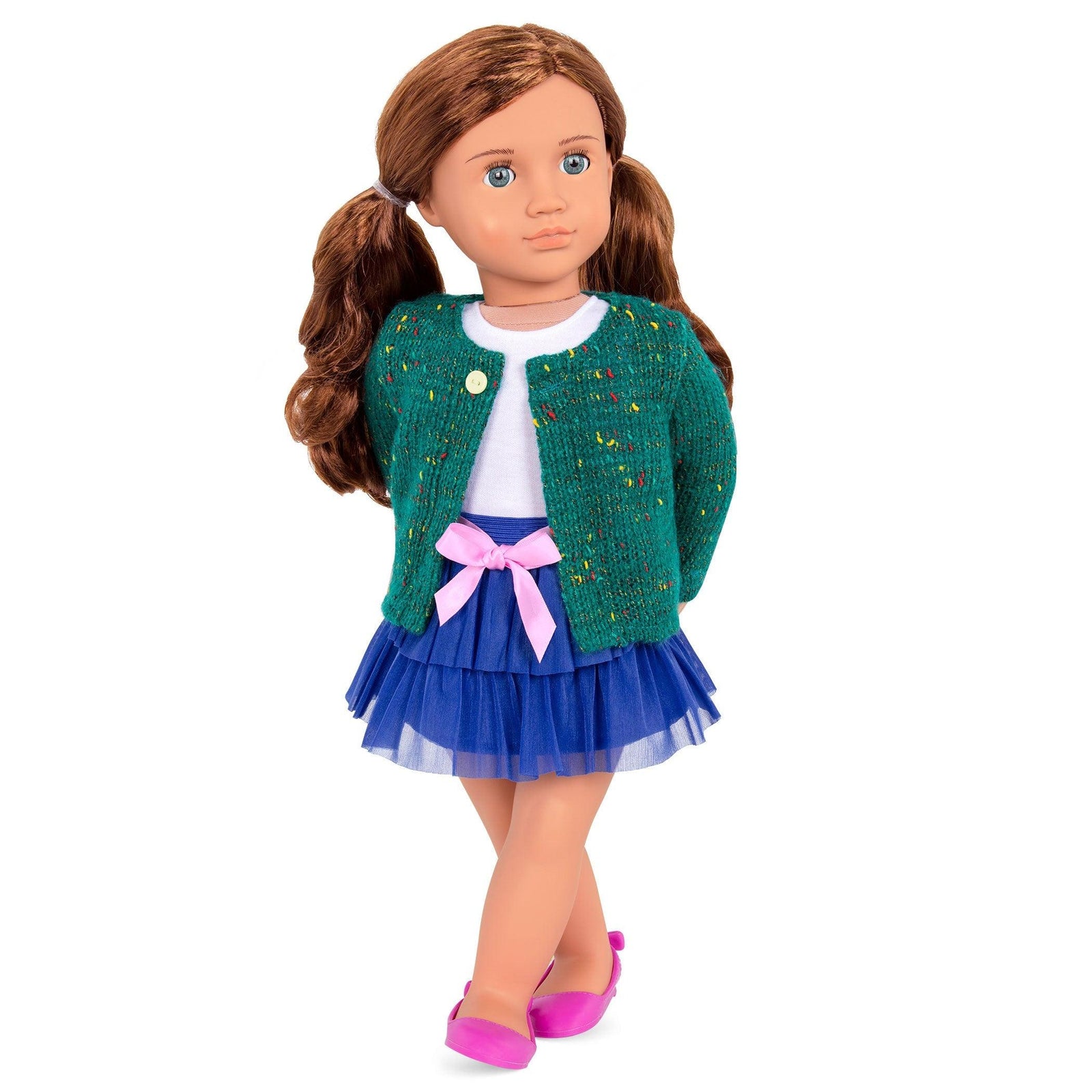 Our Generation: Dress with sapphire skirt with frills for Bright and Brisk doll