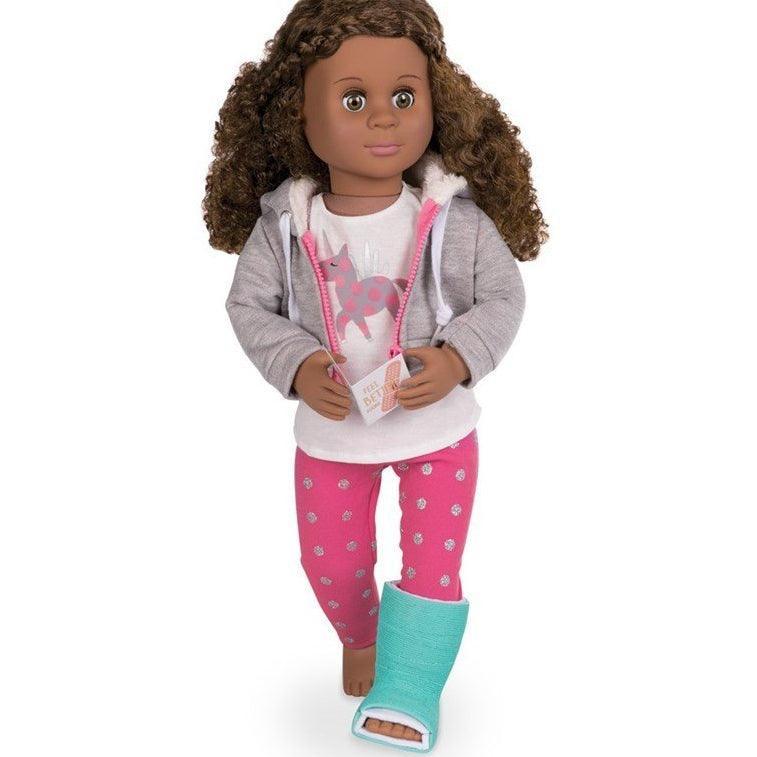 Our Generation: deluxe doll set has leg in cast Get Well Soon - Kidealo