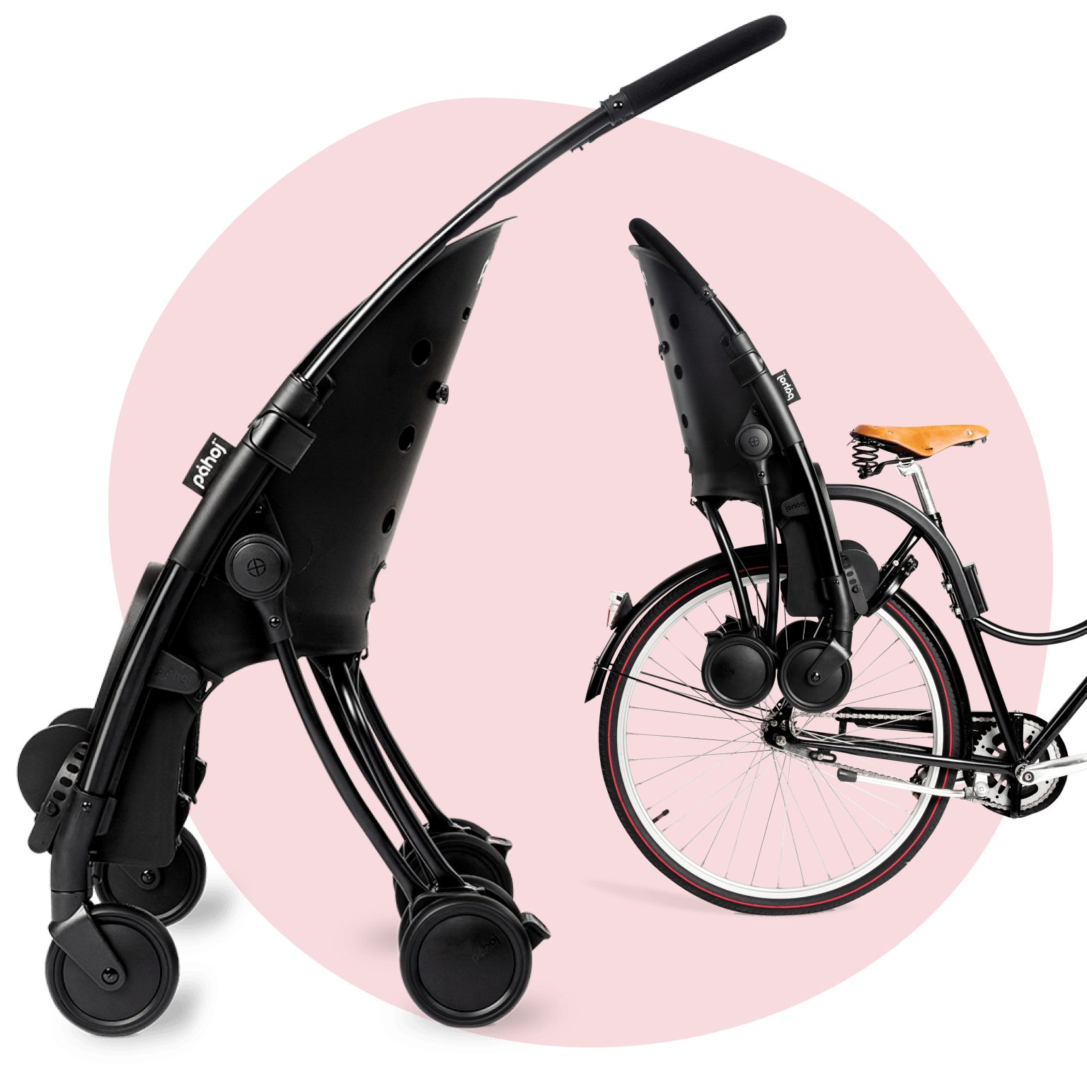 Påhoj: Cykelstol/barnvagn 2-i-1
