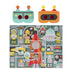 Petit Collage: Dekorder Roboter Fabréck verstoppt Foto Puzzzel