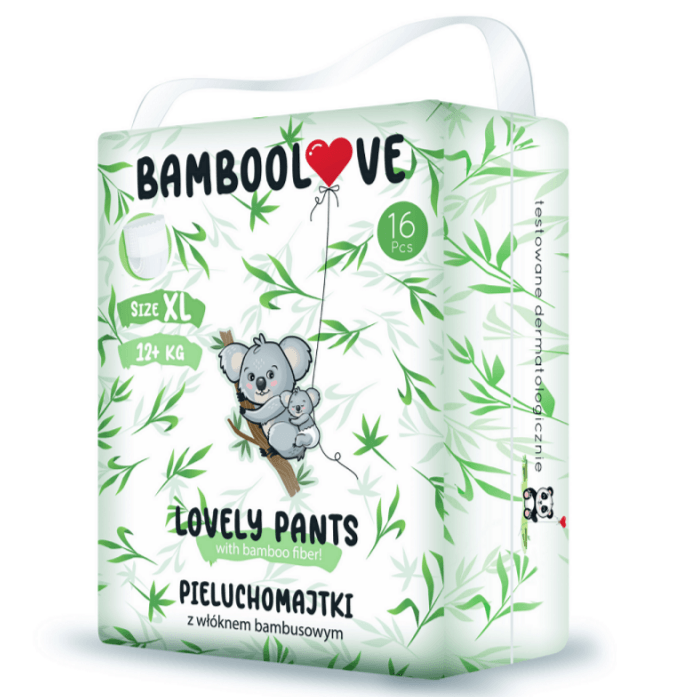 Bamboolove: XL bamboo diapers from 12 kg 16 pcs.
