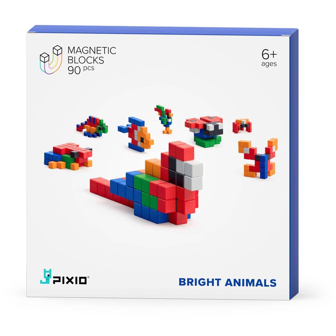 Pixio: Story Series Bright Animals magnetic blocks 90 el.