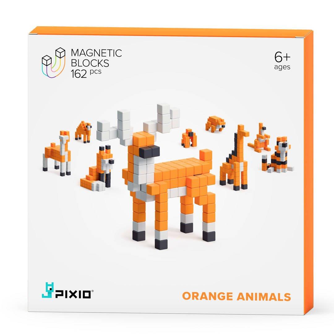 „Pixio“: „Story Series Orange Animals“ magnetiniai blokai 162 EL.