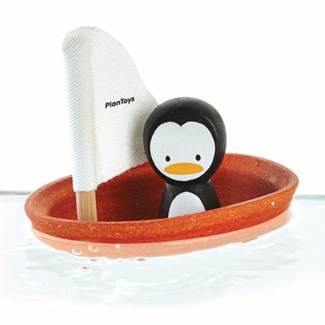 PlanToys: wooden sailboat Penguin - Kidealo
