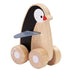 Plantioys: Penguin de madeira sobre rodas