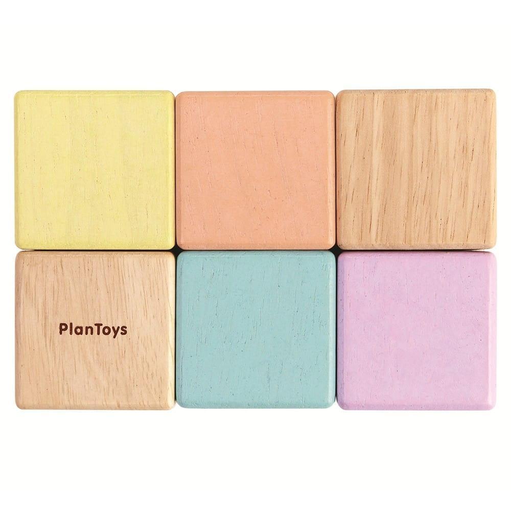 PlanToys: pastel Sensory Blocks - Kidealo