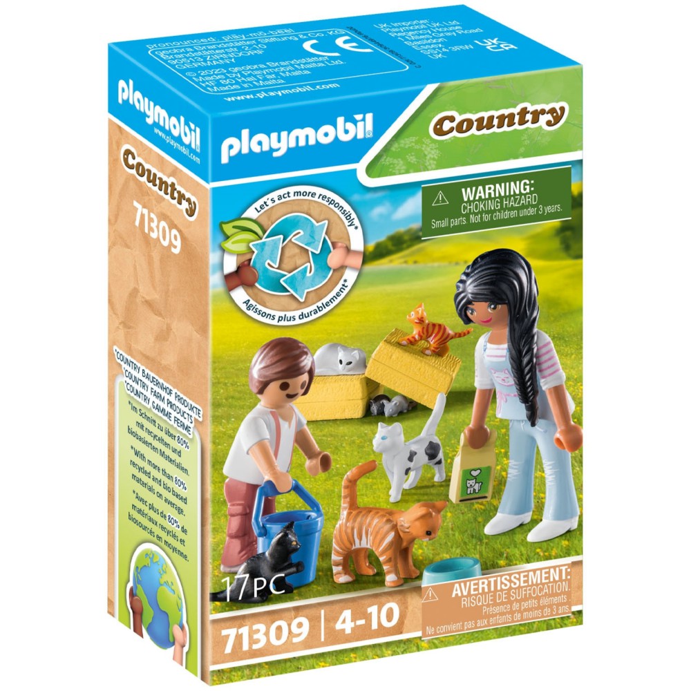 Playmobil:  Country cat family