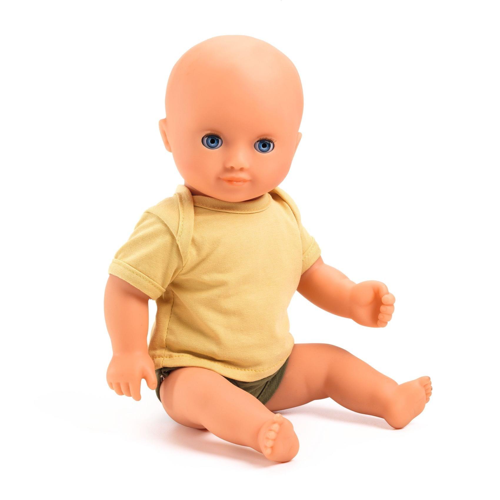 Pomea: muñeca de baño de oliva bebé 32 cm