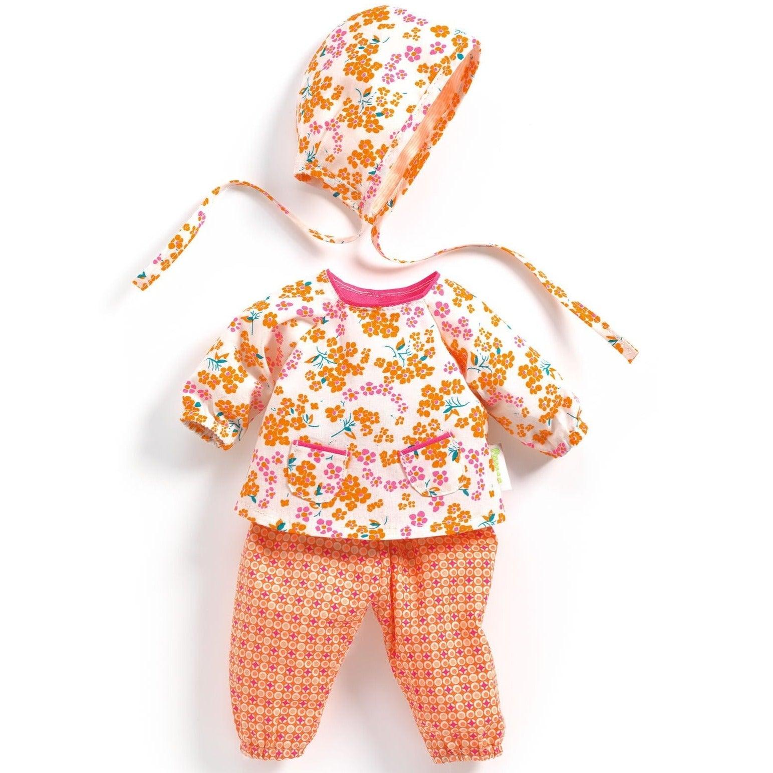 Pomea: πορτοκαλί ρούχα για κούκλα Petit Pan