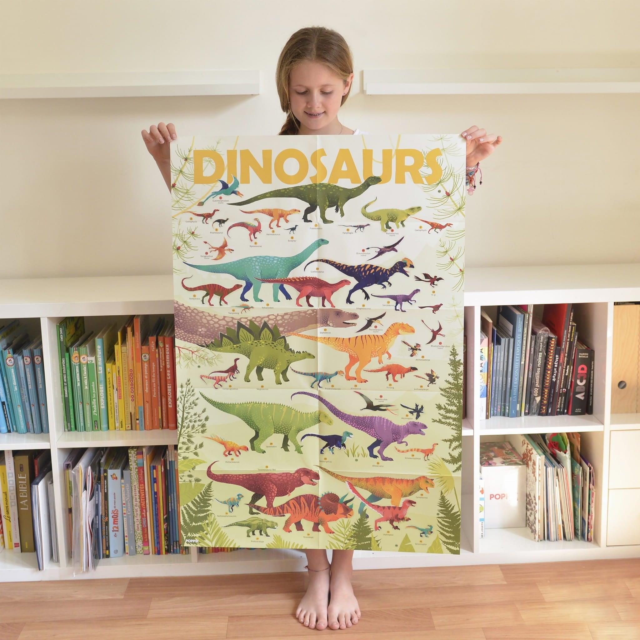 Poppik: Плакат със стикери с динозаври