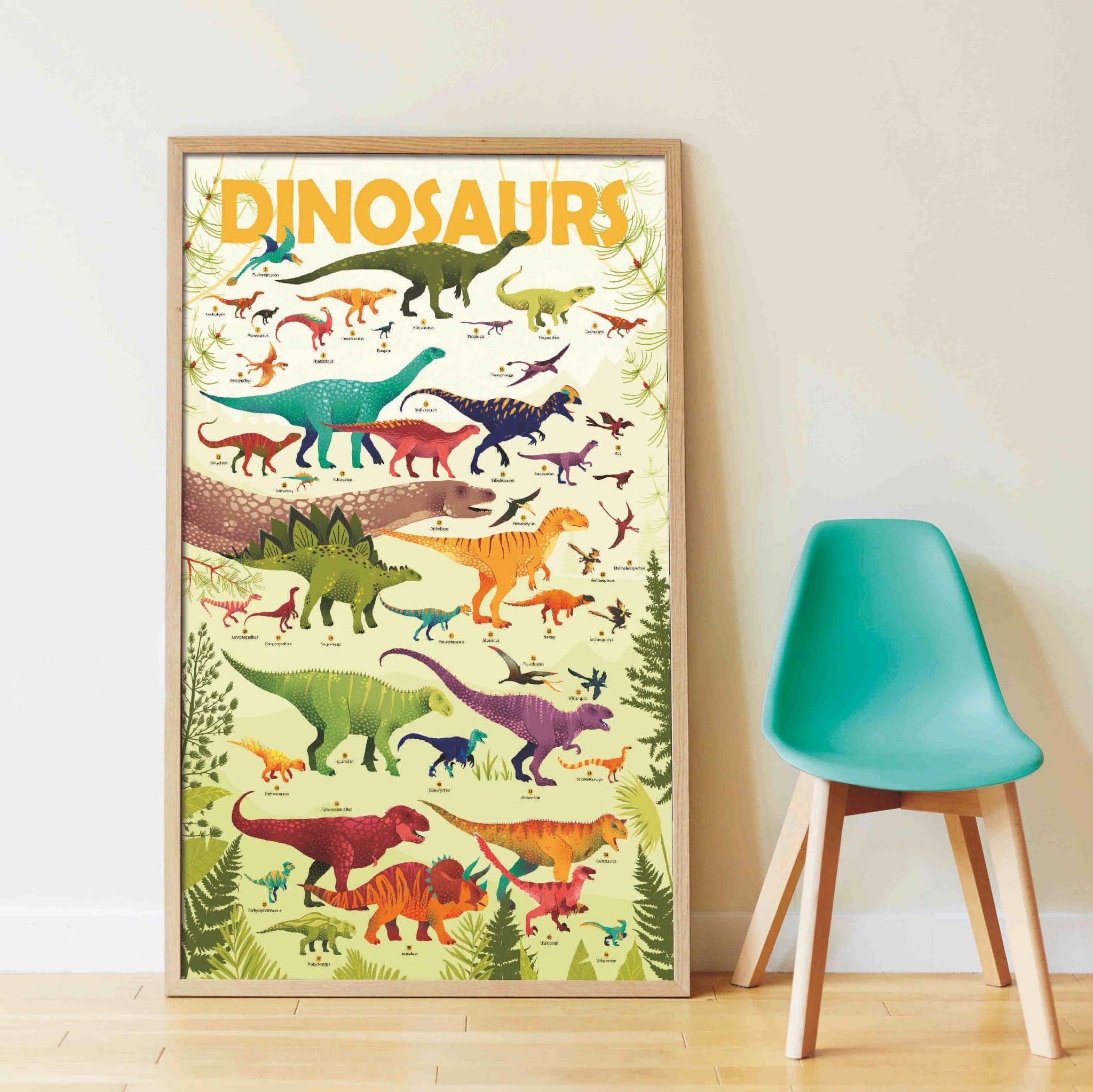 Poppik: Плакат със стикери с динозаври