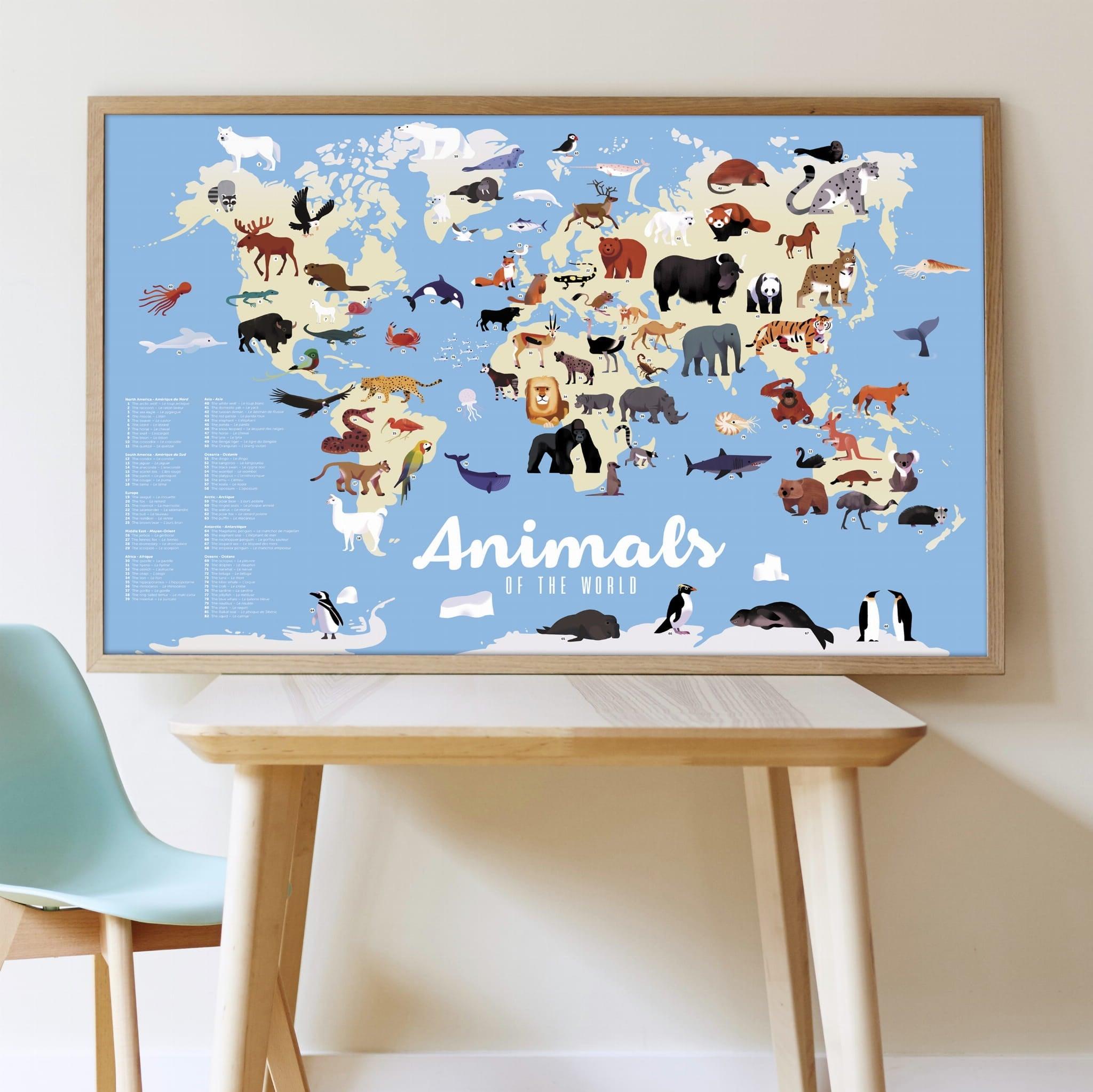 Poppik: Пачуърк плакат Животните по света