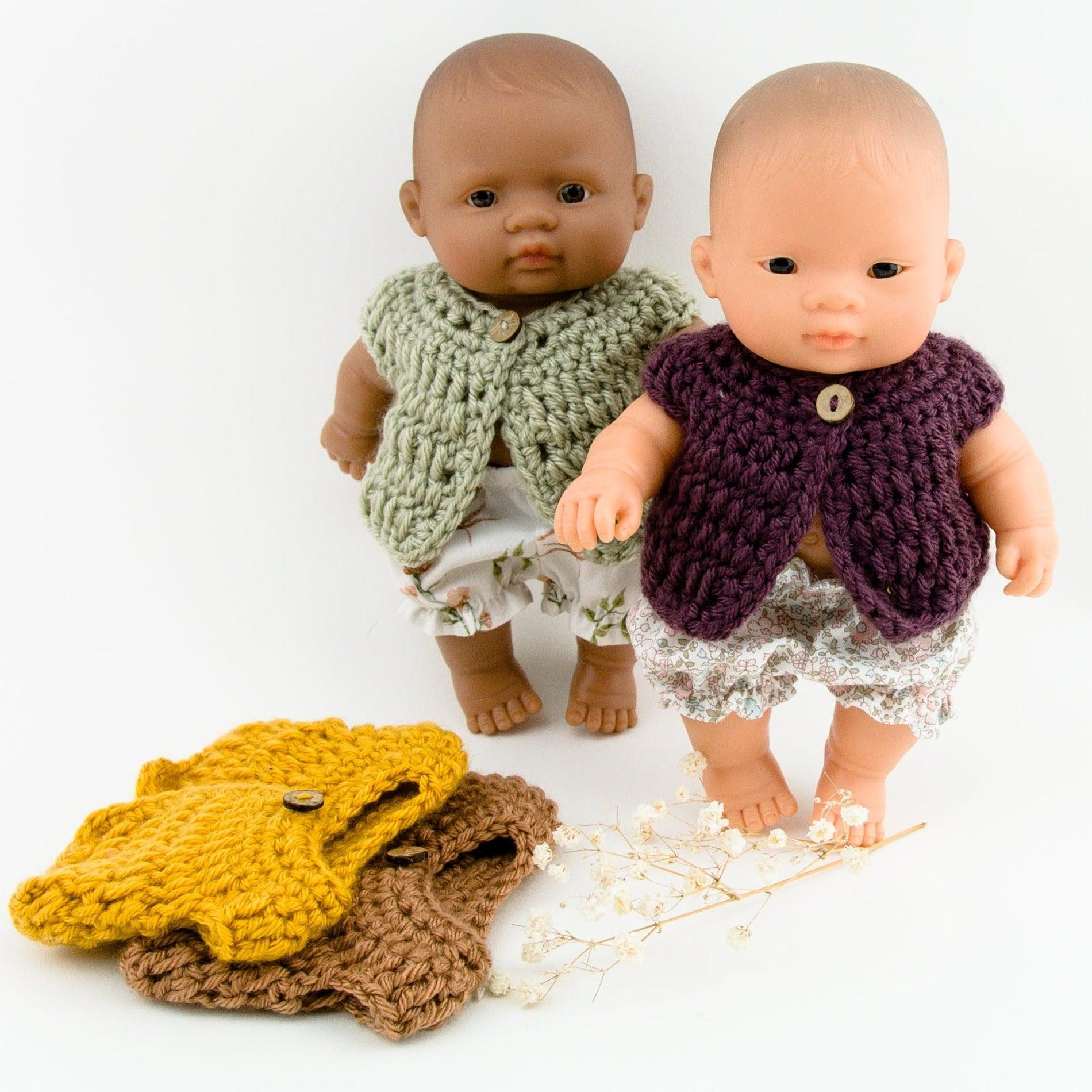 Przytullale: Fleece -Weste für Miniland Mini Puppe