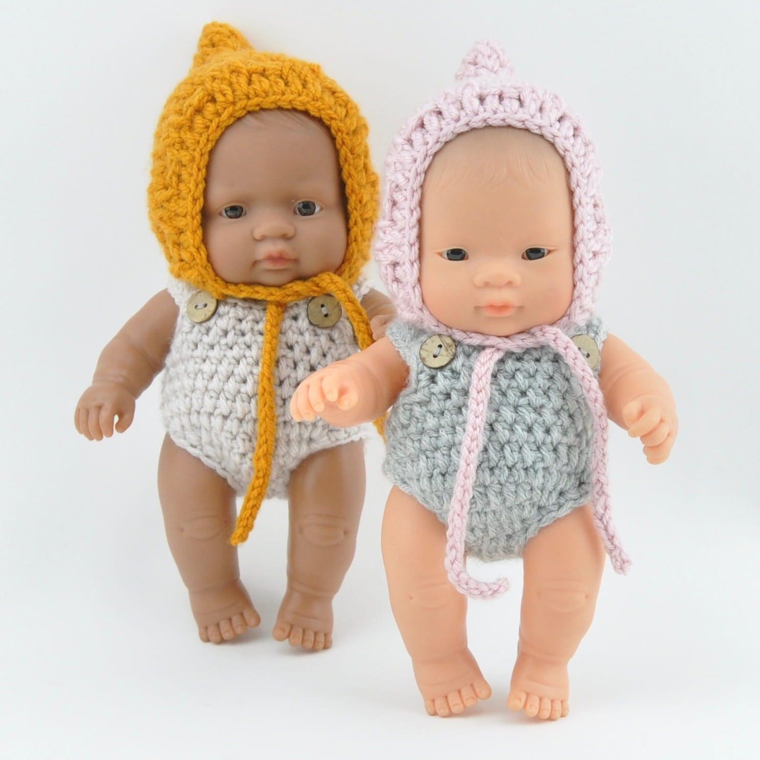 Przytullale: macacão de lã para Miniland Mini Doll