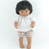 Przytullale: cream colored blouse and shorts in a combination Miniland doll clothes