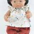 Przytullale: Apple tunic and muslin bloomers clothes for Miniland doll
