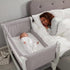 Littlelife: Airside Bedside Crib Stone Infant Crib