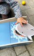 Petit pied: gibier d'arcade en bois mini attaque de requin de golf