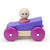Tegu: leseni avtomobil z magnetnim dirkačem za dojenčke in malčka