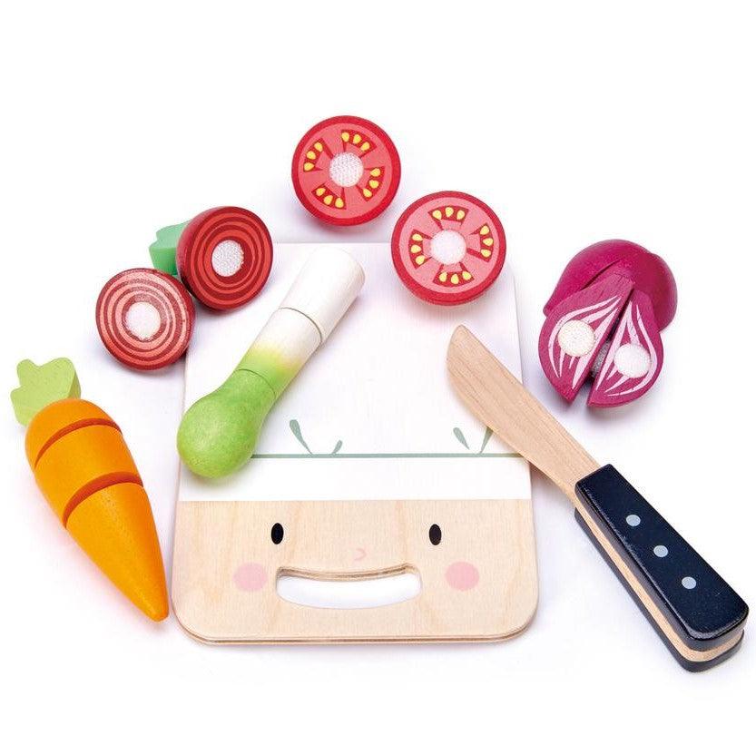 Tender Leaf Toys: Mini Chef vegetable cutting board