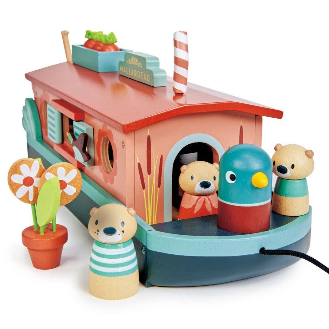 Tender Leaf Toys: otter house on Little Otter Canal Boat barge