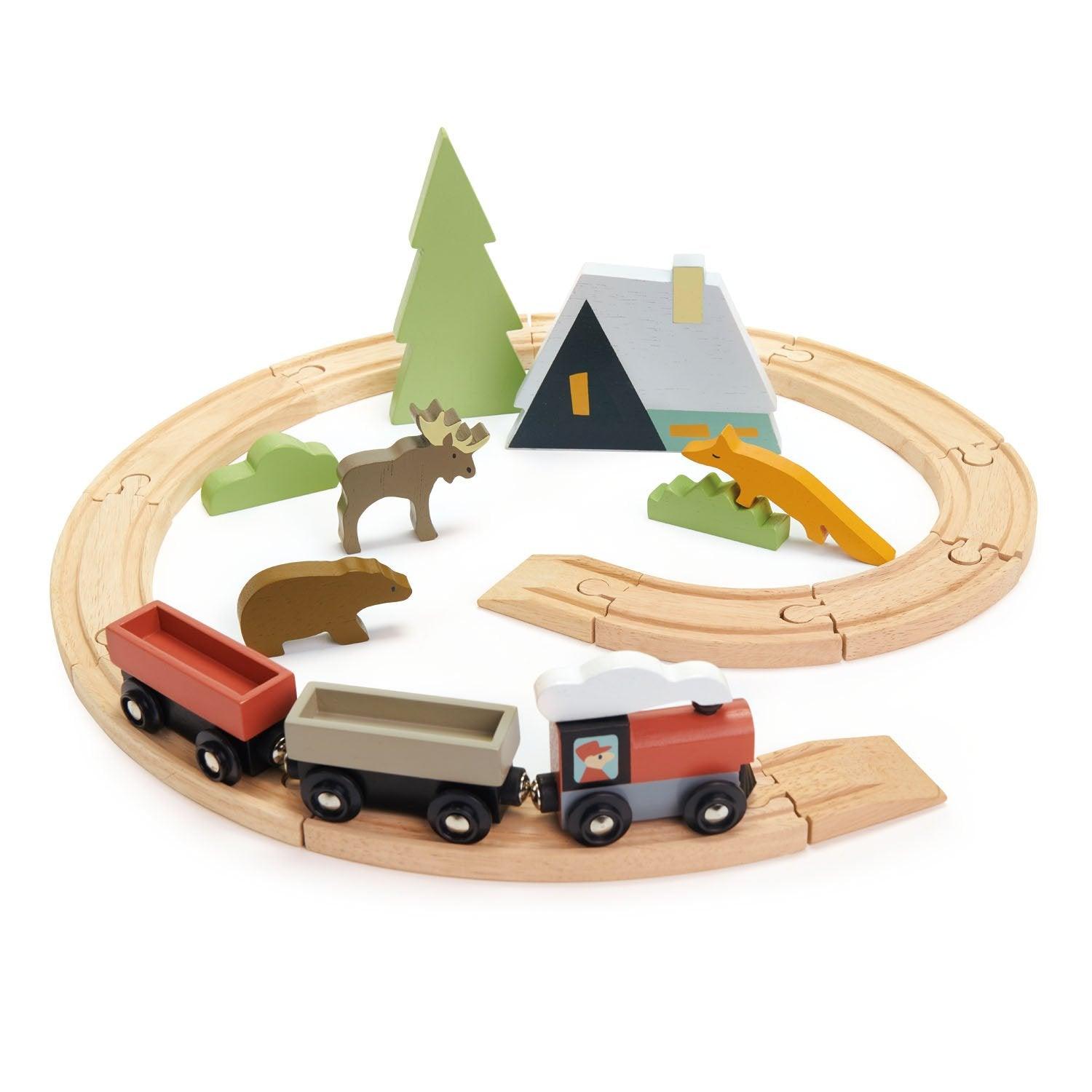 Tender Leaf Toys: wooden Treetops Train Set