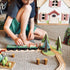 Tender lehemänguasjad: puidust looduslike mändide rongikomplekt
