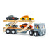Nežne listne igrače: lesena prikolica z avtomobili avtomobilov transporter