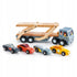 Nežne listne igrače: lesena prikolica z avtomobili avtomobilov transporter