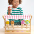 Nježne lišće igračke: Drveni sladoledni trgovina ledene čašice i osmijesi
