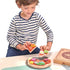 Konkurso lapų žaislai: medinė pica su „Velcro Toppings Pizza Party“