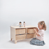 Nabídné listové hračky: dřevěná skříňka s košem zajíčkové úložné jednotky