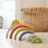 Brinquedos folhosos e tenros: arco -íris de madeira arco -íris