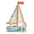 Giochi di foglie tenero: barca a vela di legno