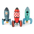 Tender Listové hračky: dřevěné kosmické rakety