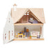 Maigas lapu rotaļlietas: koka leļļu māja ar mēbelēm Cottontail Cottage