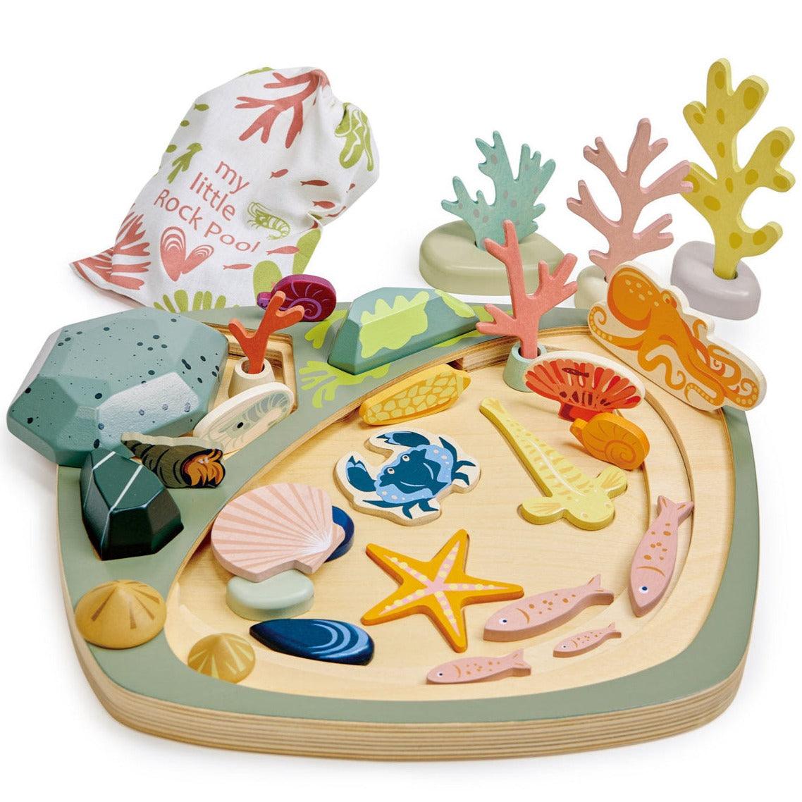 Jucării cu frunze tandre: Oceanul creativ din lemn mi -a pus micuța piscină de stâncă