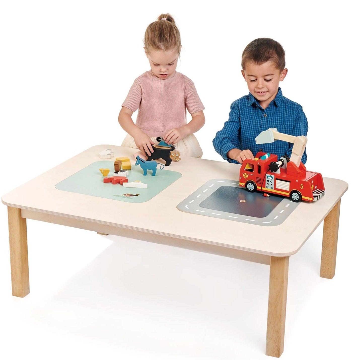Tender Leaf Toys: stort bord med dobbelt opbevaringslegebord