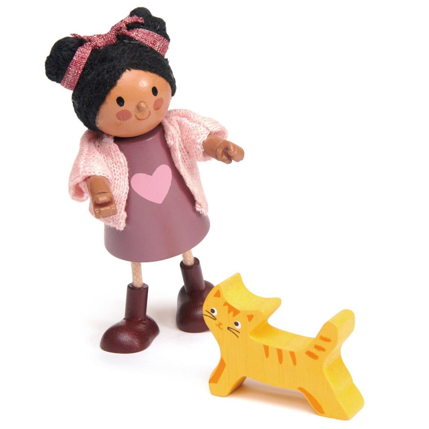Juguetes de hoja tiernos: muñeca de gato ayana