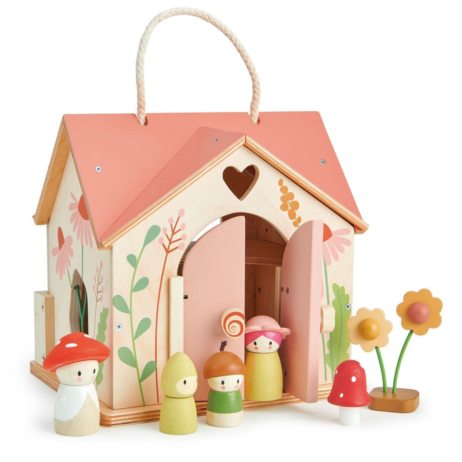 Tender Leaf Toys: portable forest house Rosewood Cottage