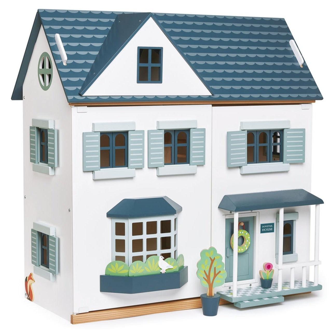 Tender Leaf Toys: триетажна къща за кукли тип "лястовича опашка".
