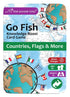 Violetā govs: magnētiskā ceļojuma spēle Go zivju valstis un karogi